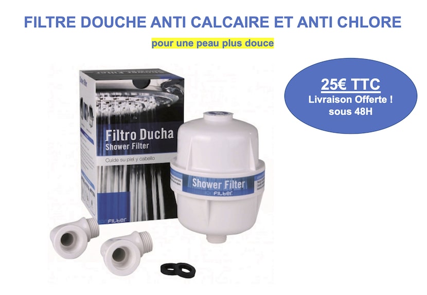 Filtre Douche Anti Calcaire ��� Réduction Chlore
